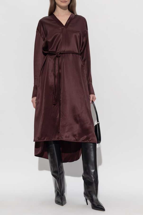 Tory Burch Vestido satinado con cordón decorativo