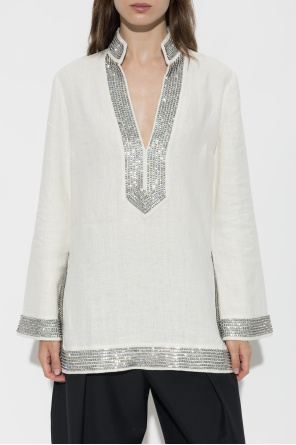 Tory Burch Tunic with shimmering crystals