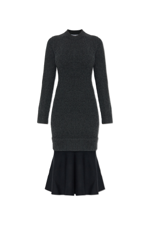 Vestido de materiales combinados