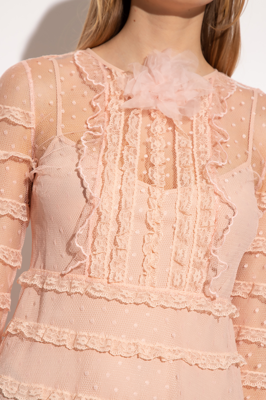 Valentino Lace Dress in Pink