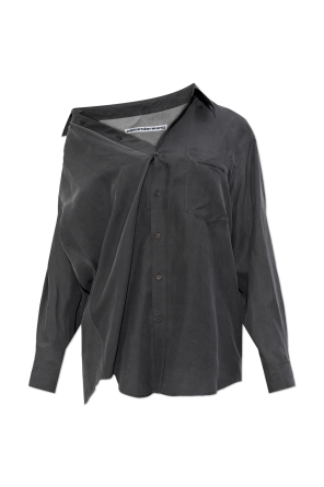 Silk shirt with logo