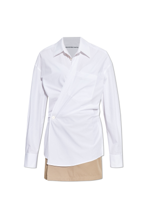 Kleid aus kombinierten Materialien