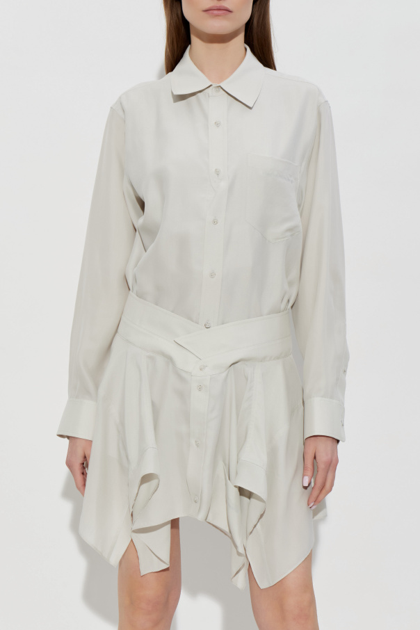 Cream Silk shirt dress Alexander Wang - Vitkac Slovakia