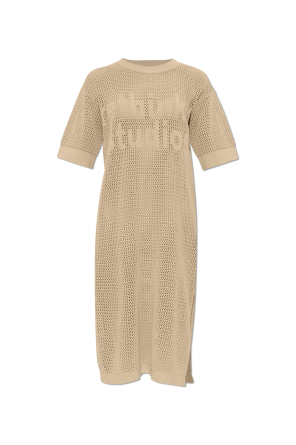 Vestido de algodón con abertura lateral