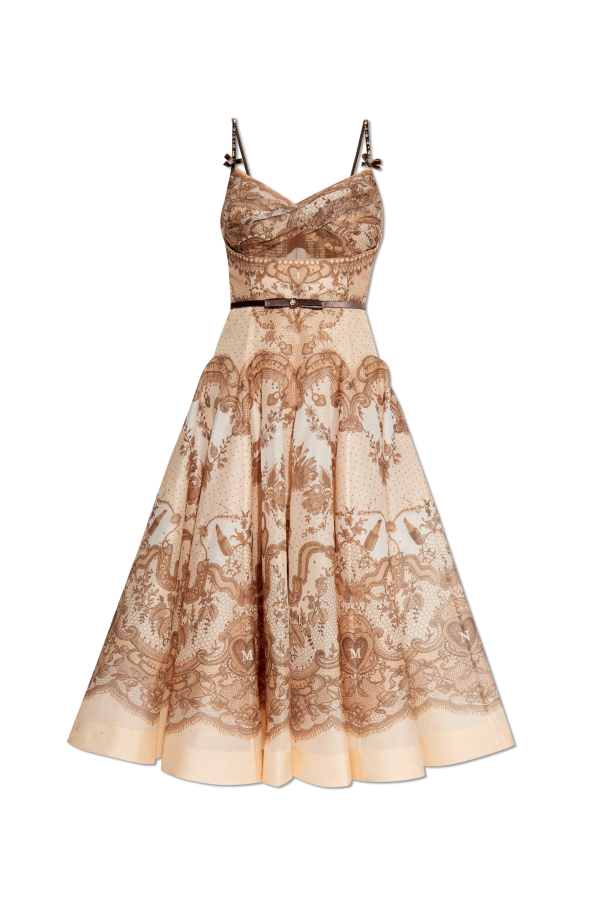 Zimmermann Dress with velvet belt and shimmering appliqués