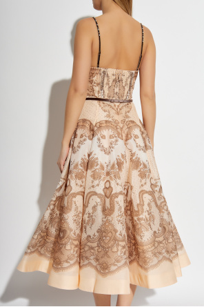 Zimmermann Dress with velvet belt and shimmering appliqués