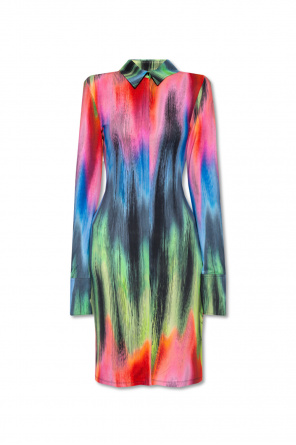 Influence tiered smock midi dye dress in giraffe print