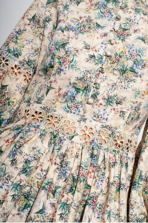 IXIAH Floral Print Ruffle Detail Skater Dress