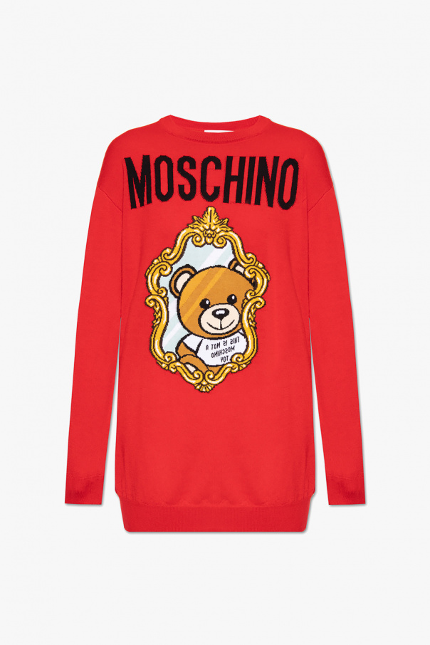 Moschino Wool dress with logo