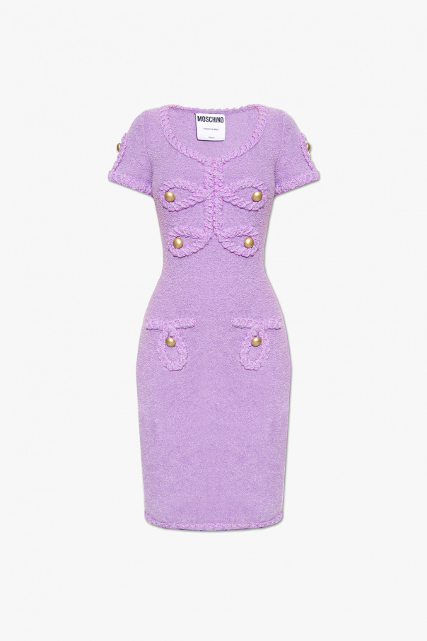 Moschino ruched-detail fitted dress