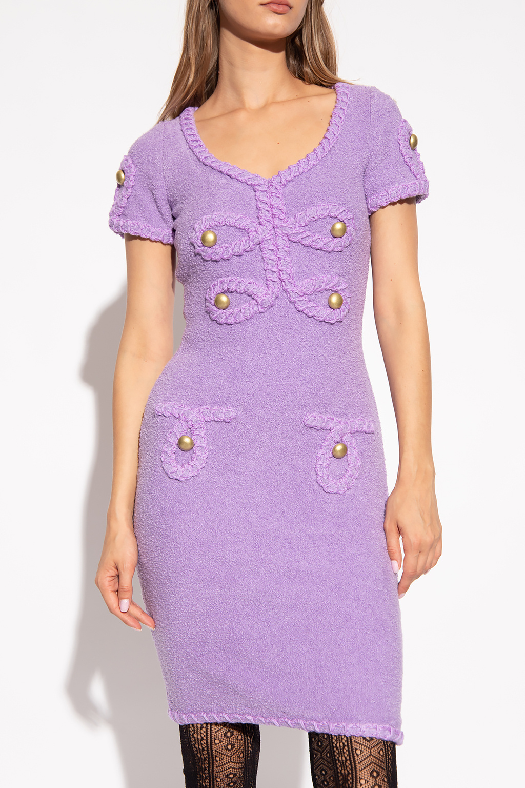 Moschino ruched-detail fitted dress