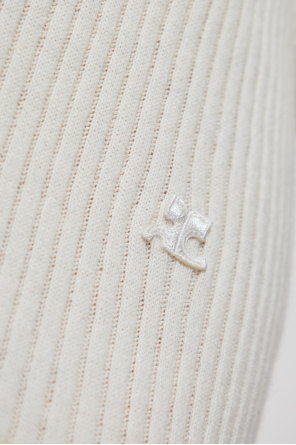 Courrèges Vestido acanalado