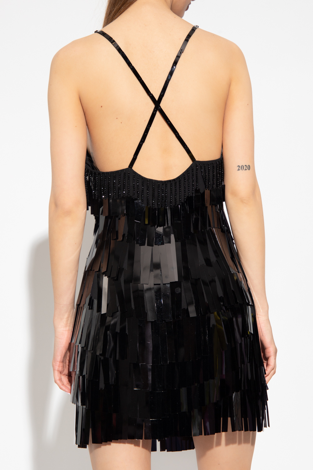 The Attico Sequinned slip dress