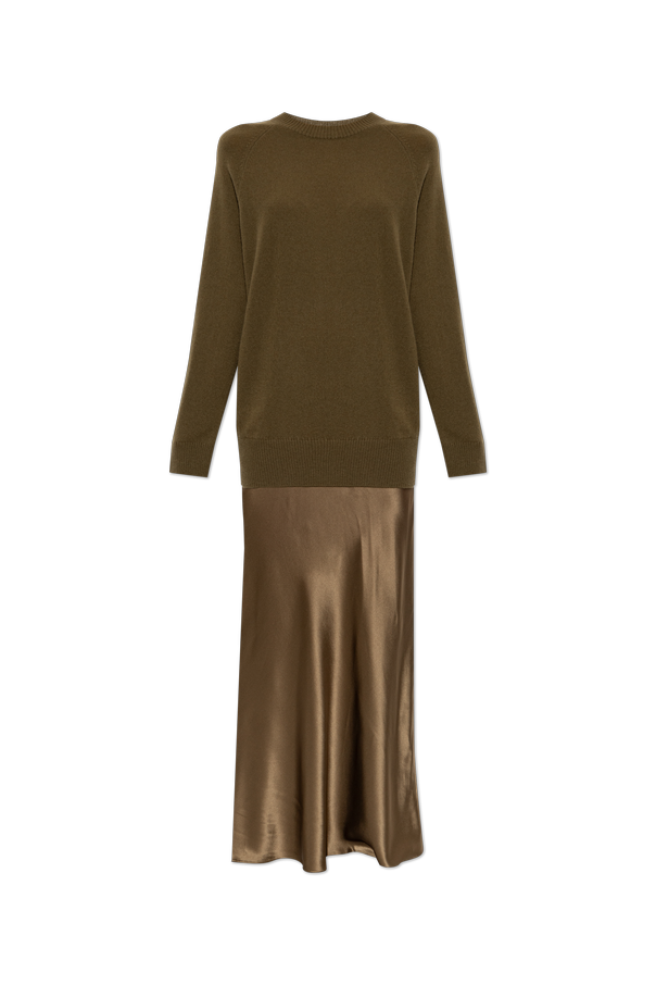 Dress made of combined fabrics od Christopher Esber