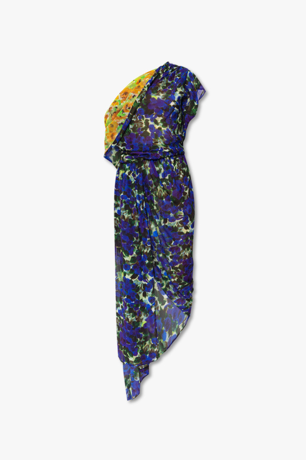 Dries Van Noten Asymmetric dress with floral motif