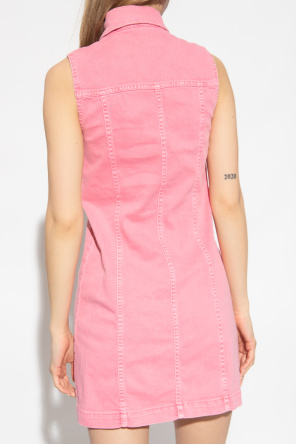 Moschino Sleeveless denim organza dress