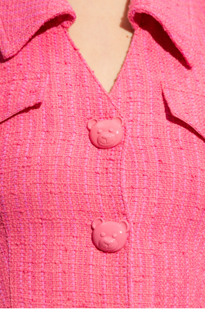 Moschino cotton logo-patch shirt