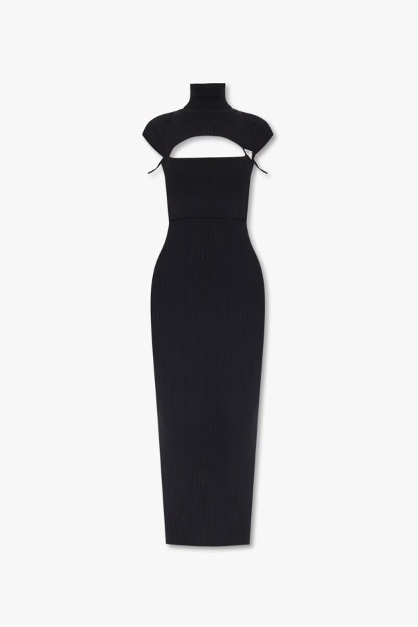 The Attico Ribbed dress with cut-outs