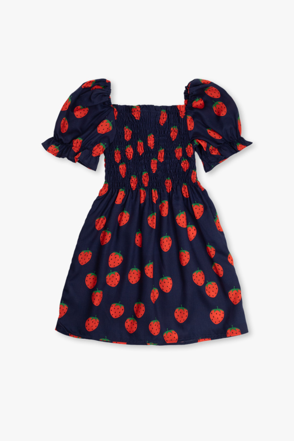 Mini Rodini Dress with motif of strawberries