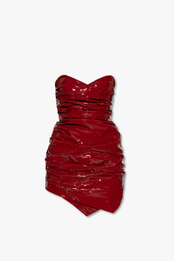 The Attico ‘Hania’ glossy strapless dress