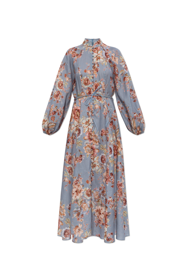 Linen dress with floral motif od Zimmermann