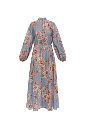 Vestido de lino con estampado floral