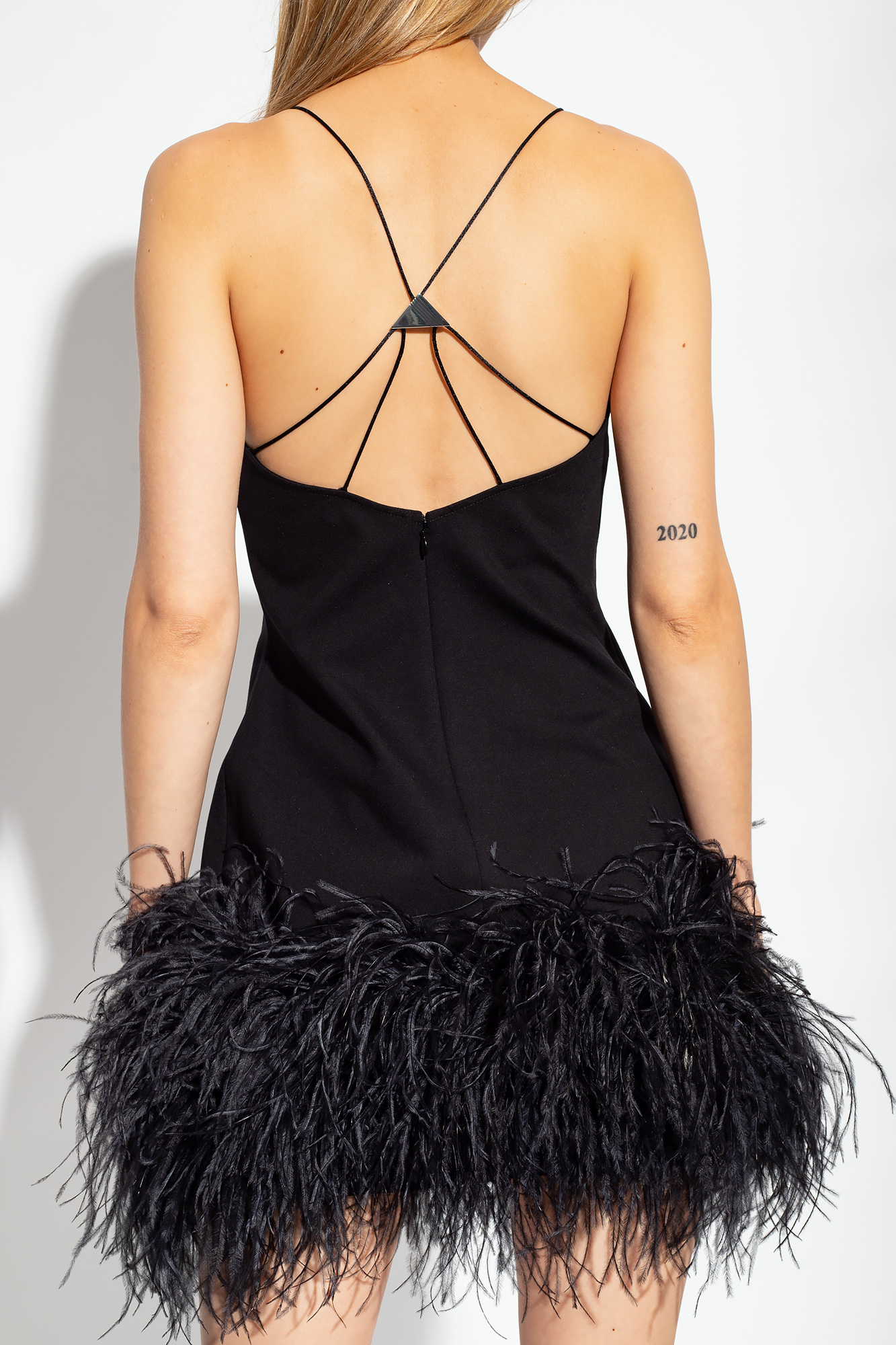 The Attico ‘Fujiko’ dress with feathers