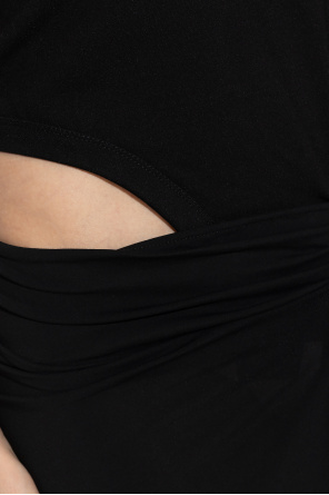 The Attico ‘Mirna’ asymmetrical dress with bodysuit