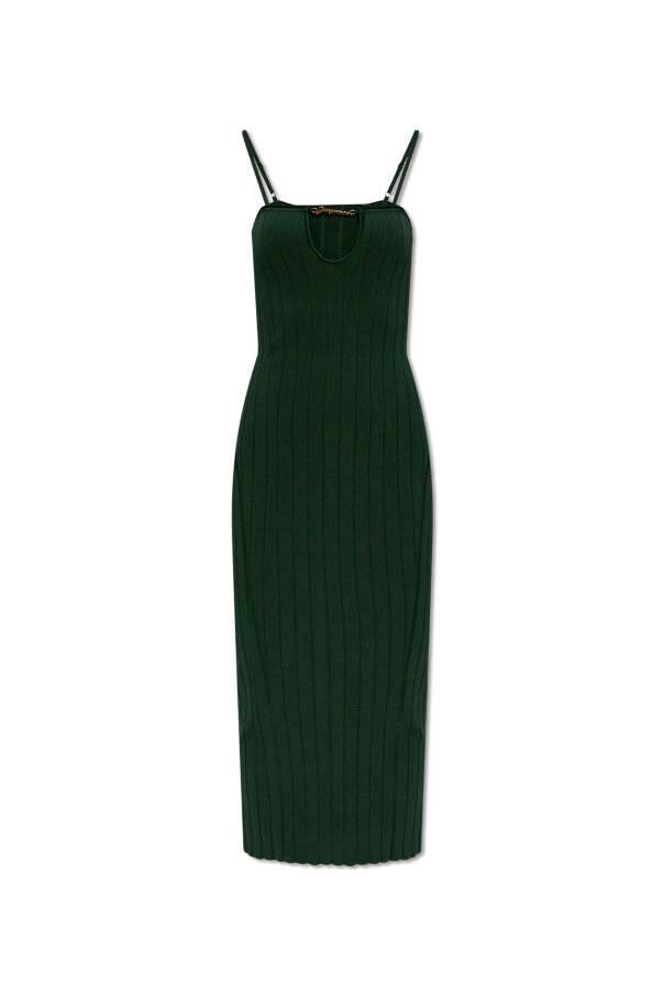 Jacquemus Prążkowana sukienka na ramiączkach ‘Sierra’