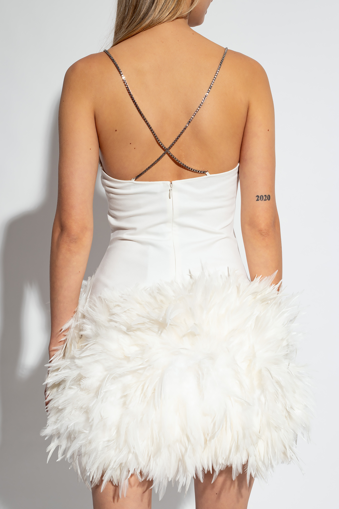 The Attico Dress with feathers