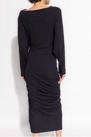 Dries Van Noten Ribbed asymmetrical dress