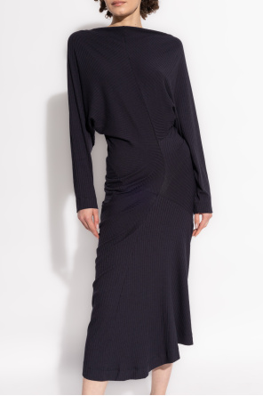 Dries Van Noten Ribbed asymmetrical dress