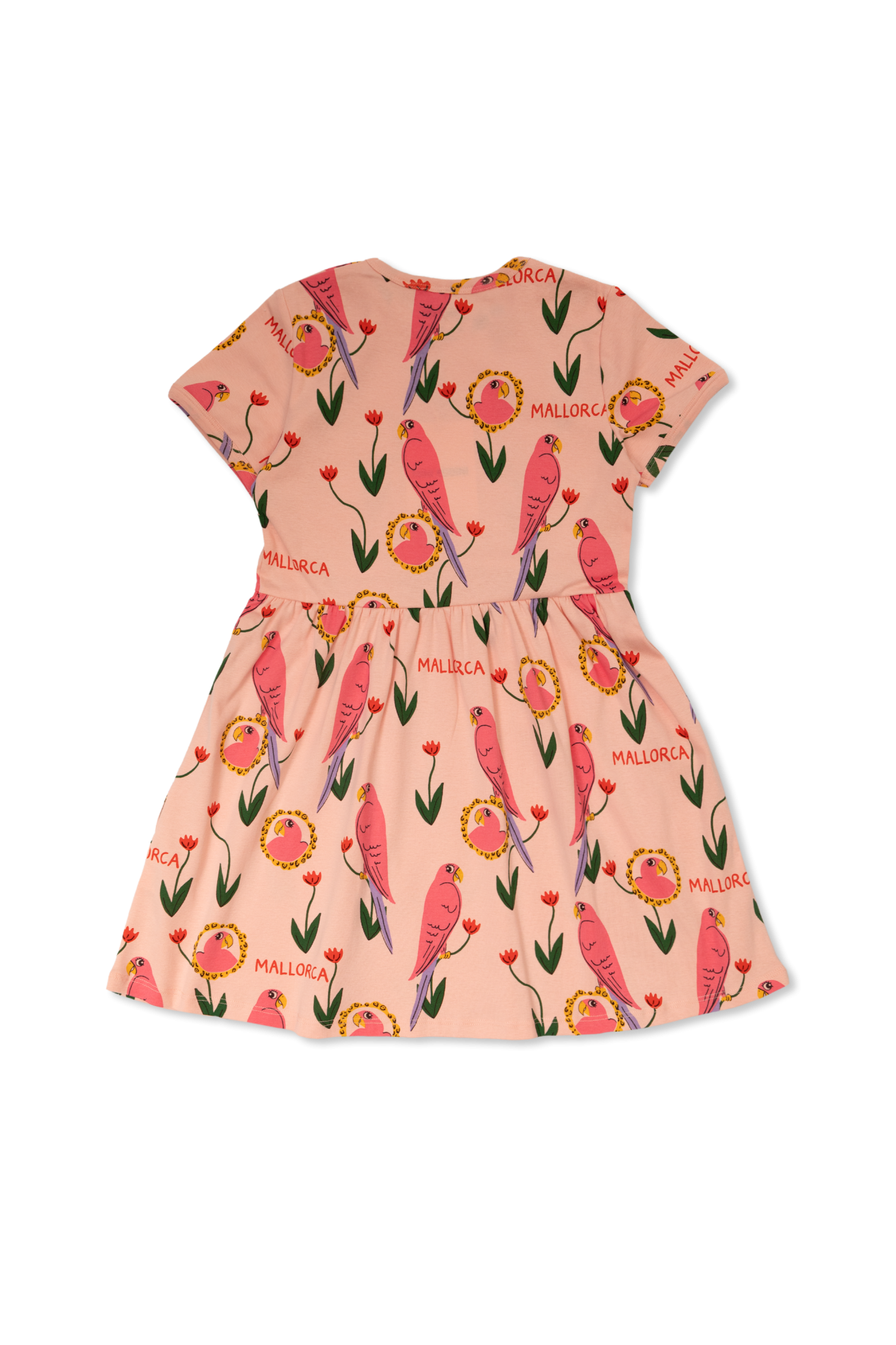 Mini Rodini Dress with parrot motif