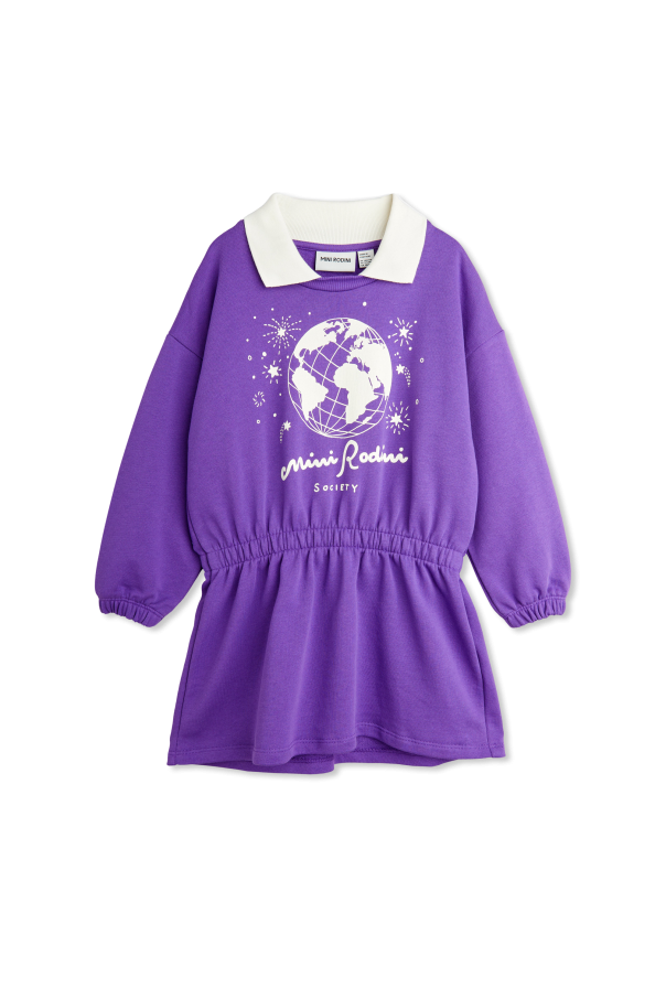 Mini Rodini sweatshirt Challenger dress with collar