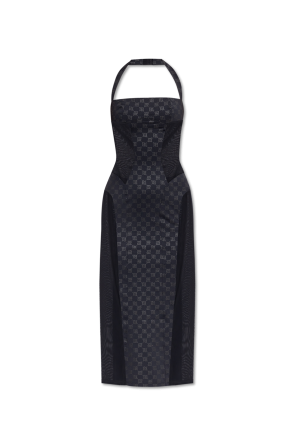 Fitted dress with logo