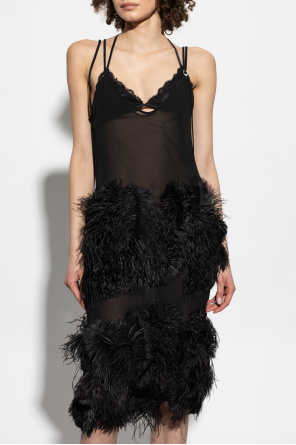 The Attico Dress with Ostrich Feathers