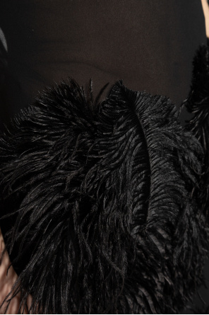 The Attico Dress with Ostrich Feathers