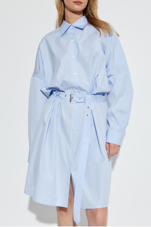 Dries Van Noten Koszulowa sukienka z paskiem