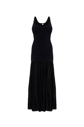 Vestido de materiales combinados
