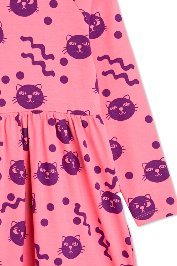 Mini Rodini Dress with cat motif
