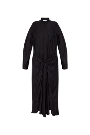 Dress with waist tie