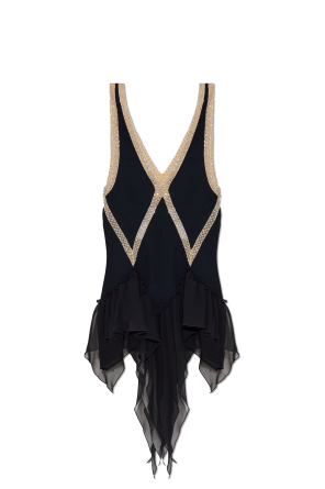 Dress with appliqués