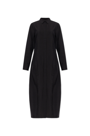 Silk dress with long sleeves