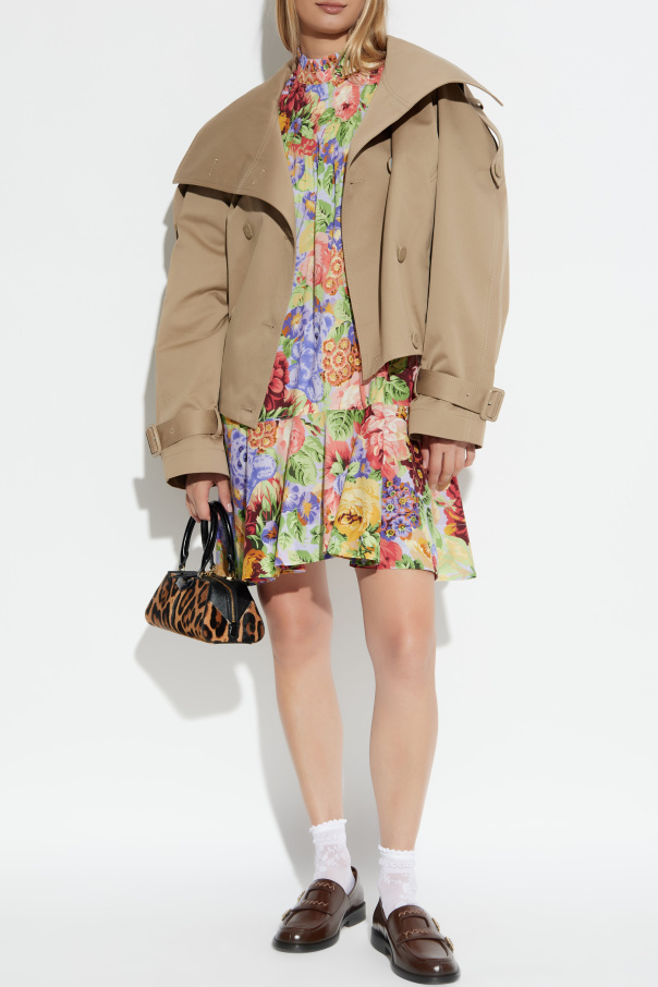 Moschino Cotton dress with floral motif