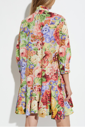 Moschino Cotton dress with floral motif