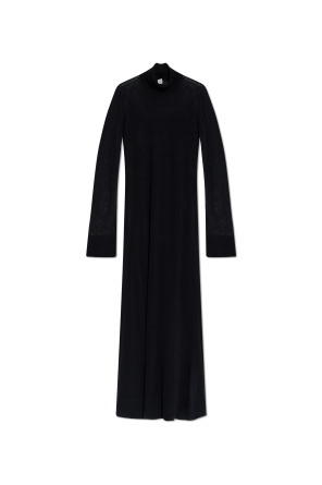 Dress with flared sleeves