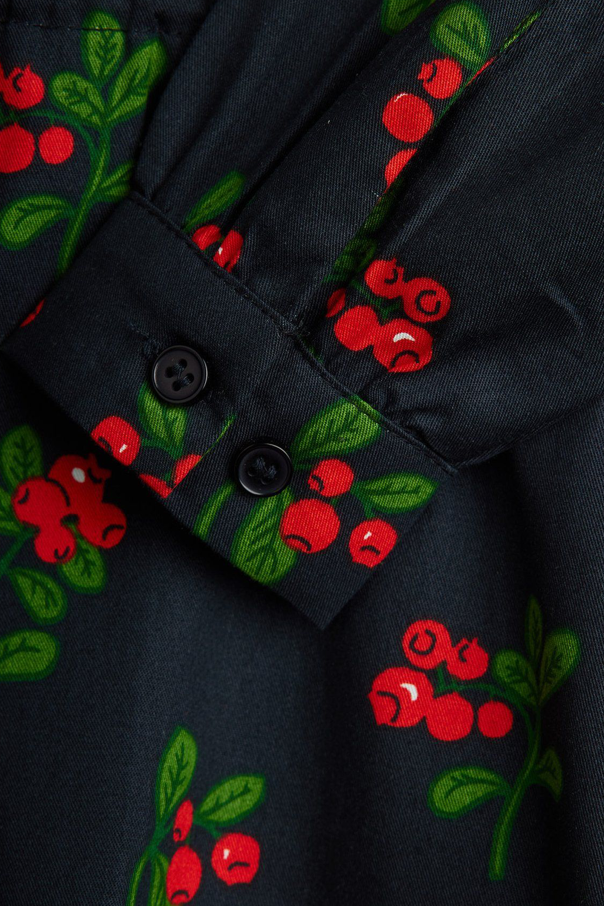 Mini Rodini Vestido de algodón con estampado