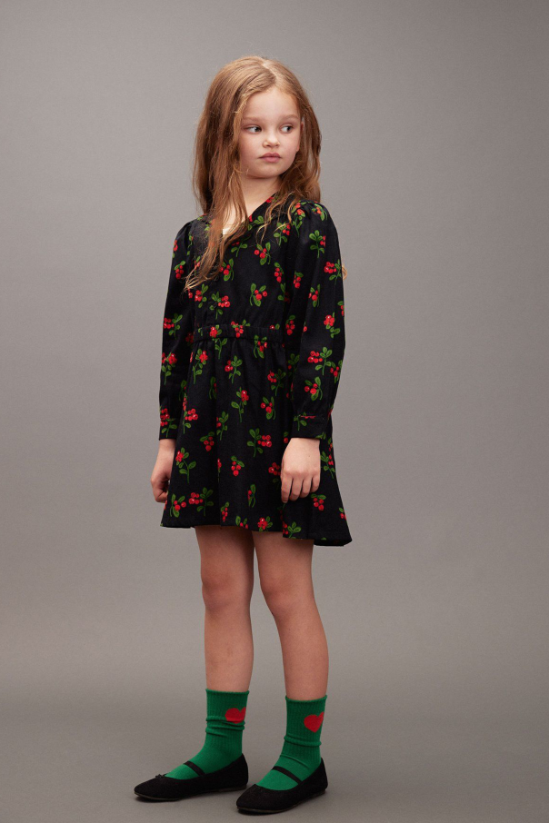 Mini Rodini Vestido de algodón con estampado