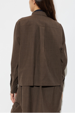 sacai Vestido de lã de corte camisa