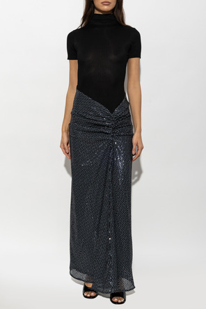 Christopher Esber Vestido con bajo de lentejuelas